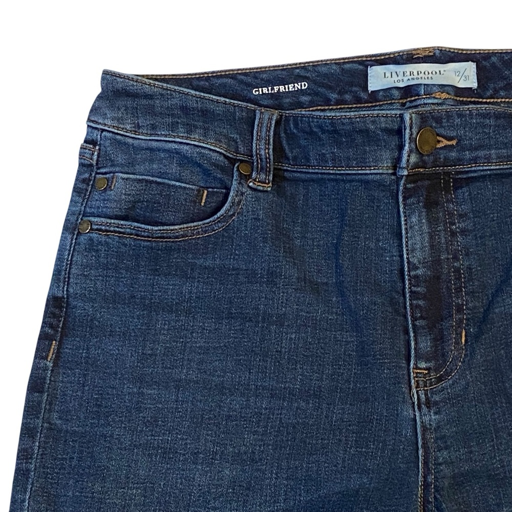 LIVERPOOL Marley Girlfriend Cuffed Cropped Jeans Ecological Stretch Denim 12/31 - Picture 3 of 12
